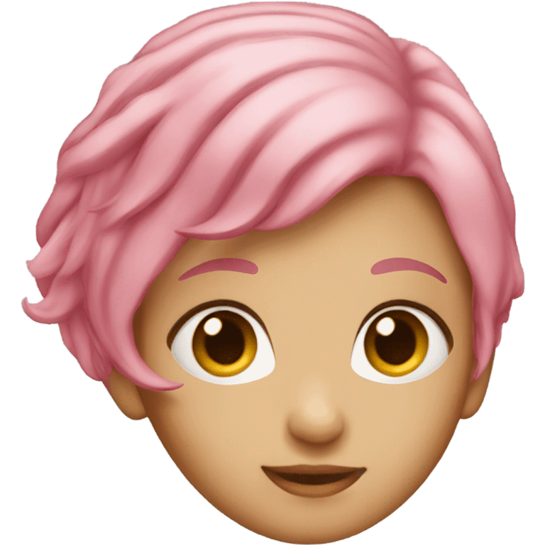 Girl with pink hair emoji