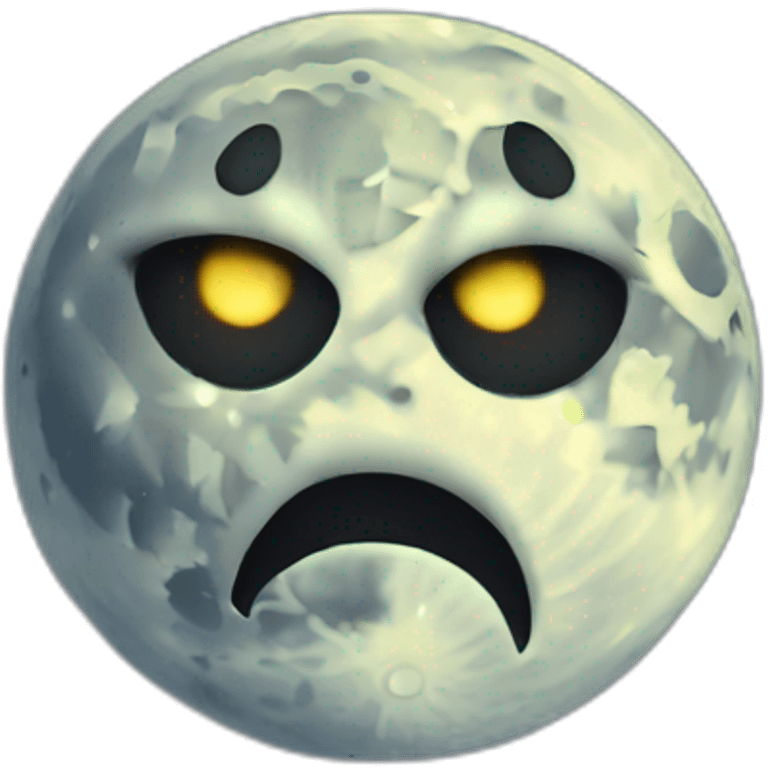 Creepy moon emoji