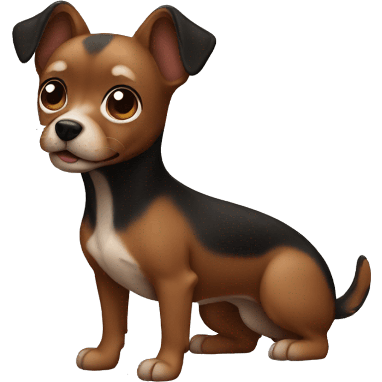 Small dog black and brown emoji