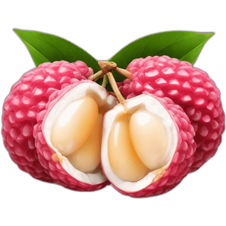 lychee cut in half emoji