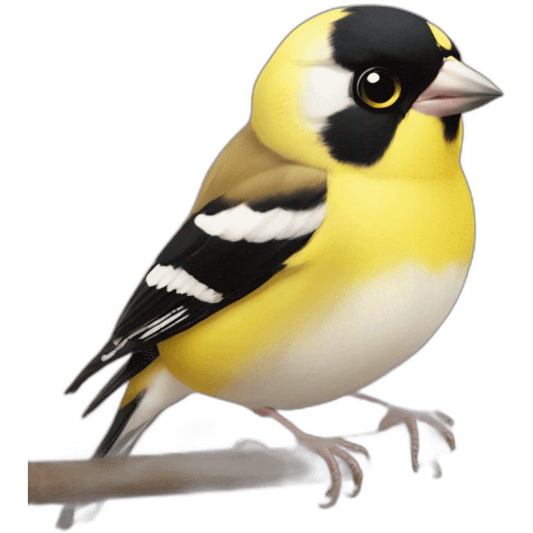 goldfinch bird big eyes emoji