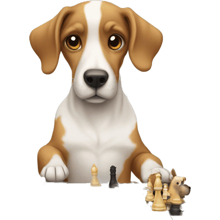 Dogs playing chess emoji