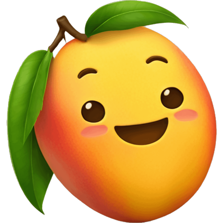 mango and peach emoji