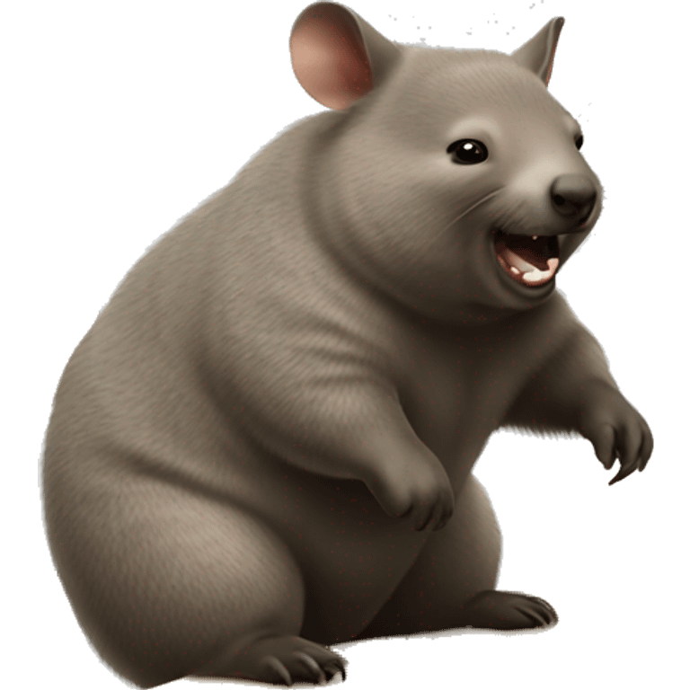 wombat flipping  a table emoji