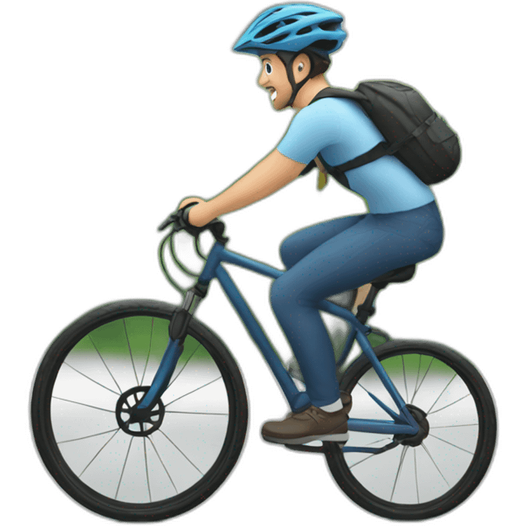 Bike wheeling emoji