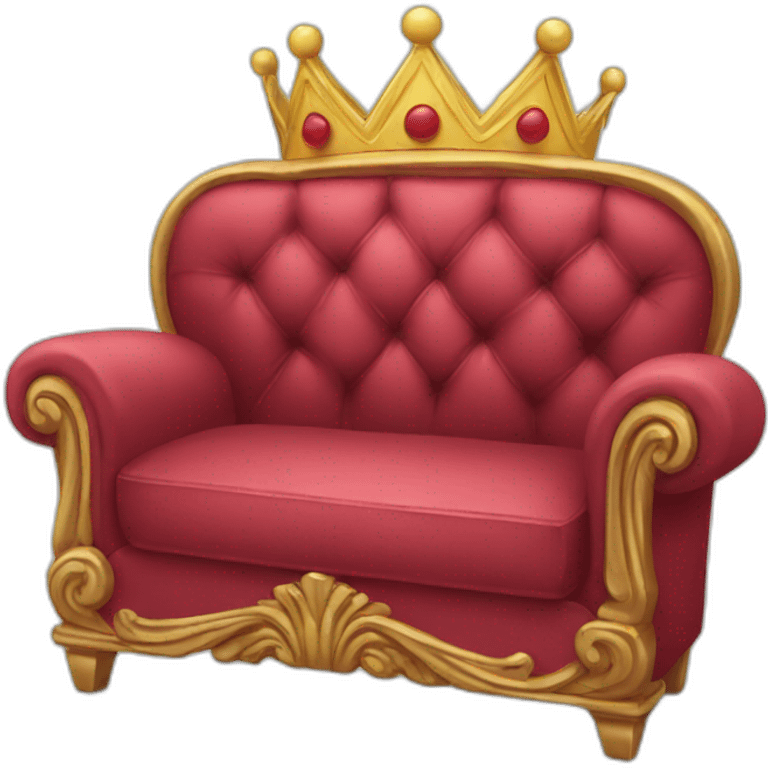 Sofa with a crown emoji