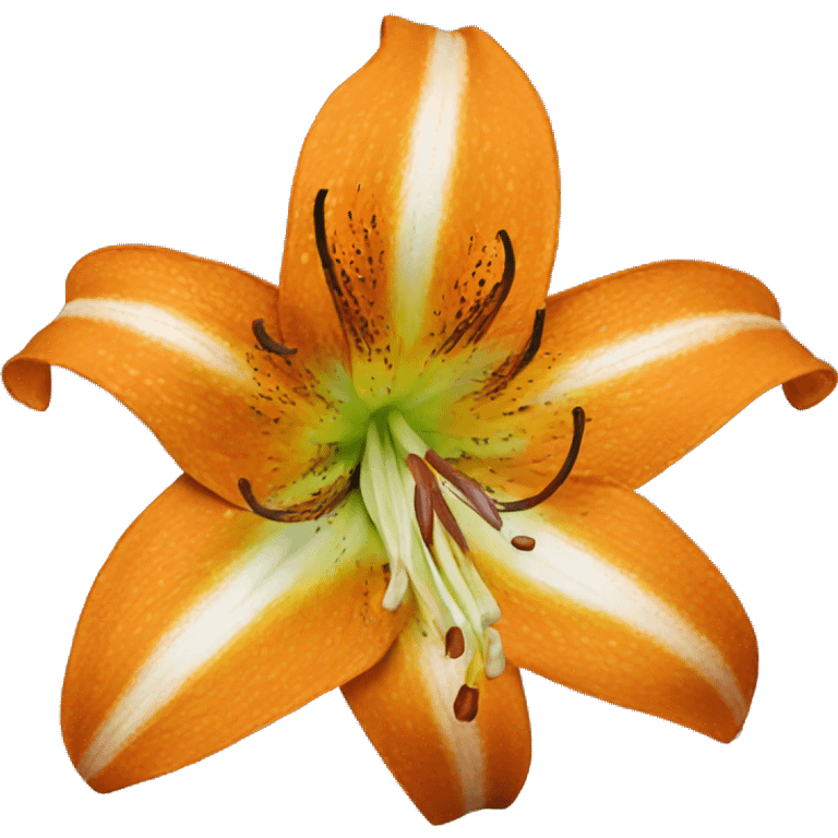 orange tiger lily emoji