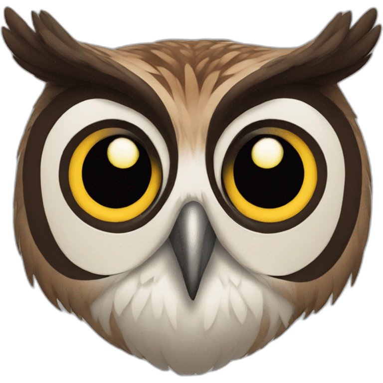 a goofy owl emoji