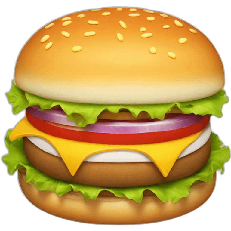 Smiling burger emoji