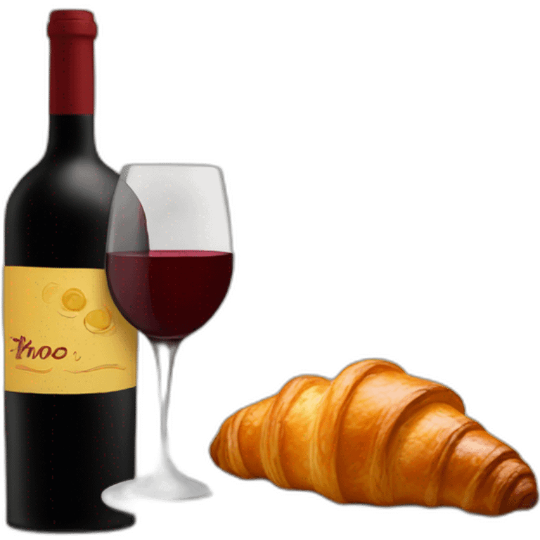 Croissant and wine emoji