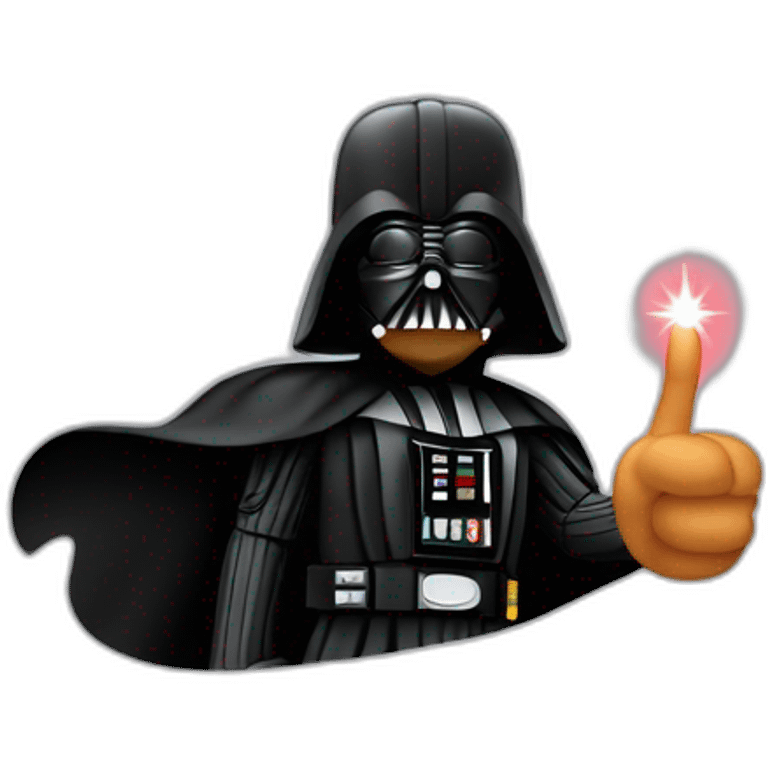 Darth vader leaving with his middle finger up emoji