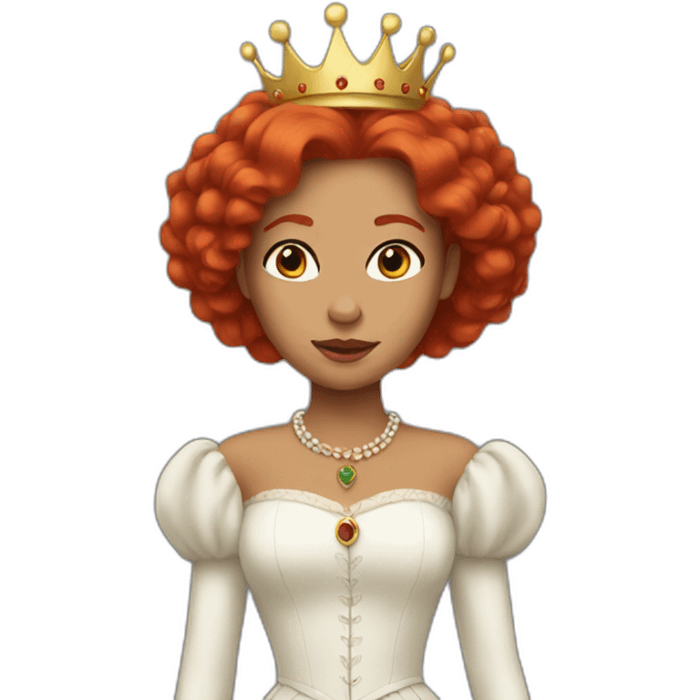 Queen with red hair emoji