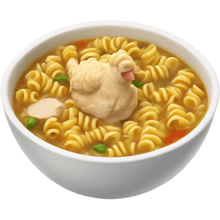 Chicken rotini soup emoji