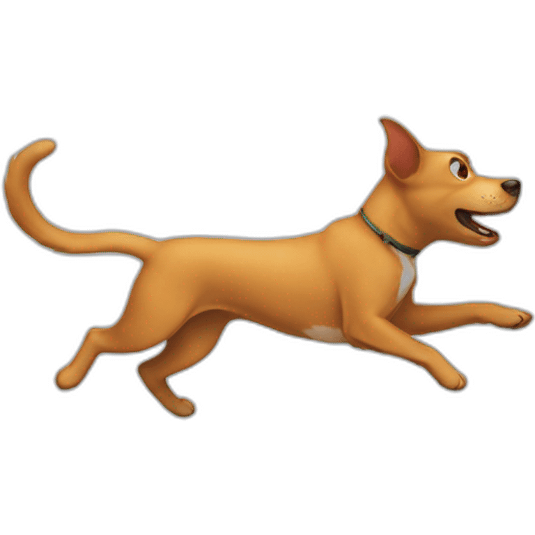 dog chasing cat emoji