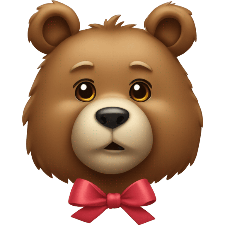 bear with a bow emoji