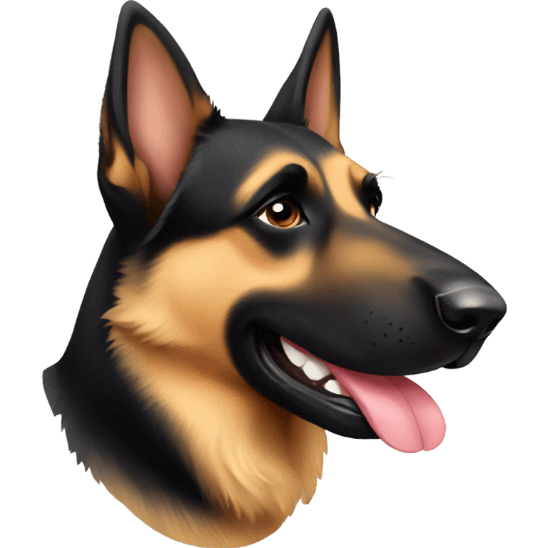 Black and tan German shepherd  emoji