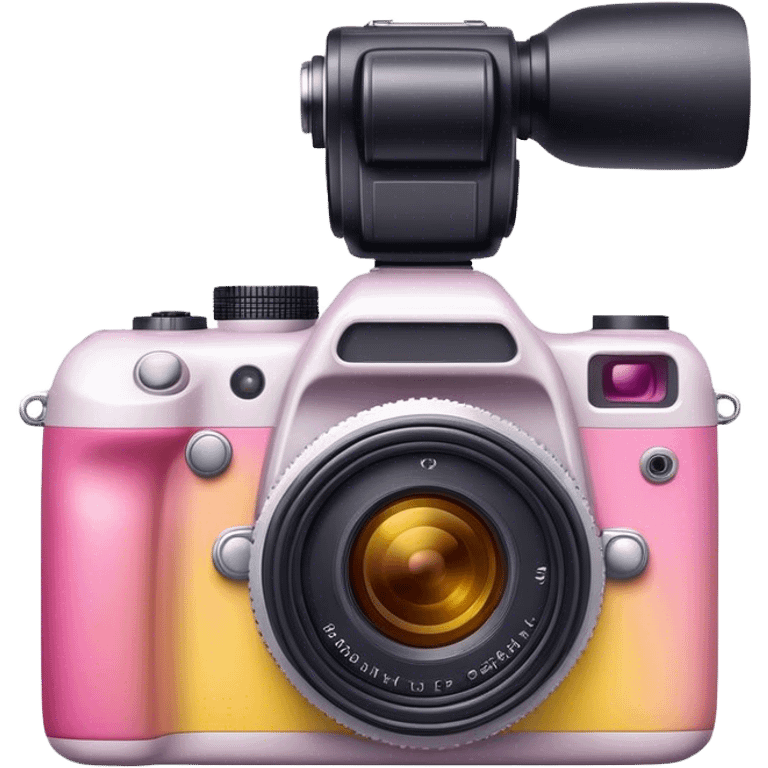 yellow/pink gradient professional camera emoji