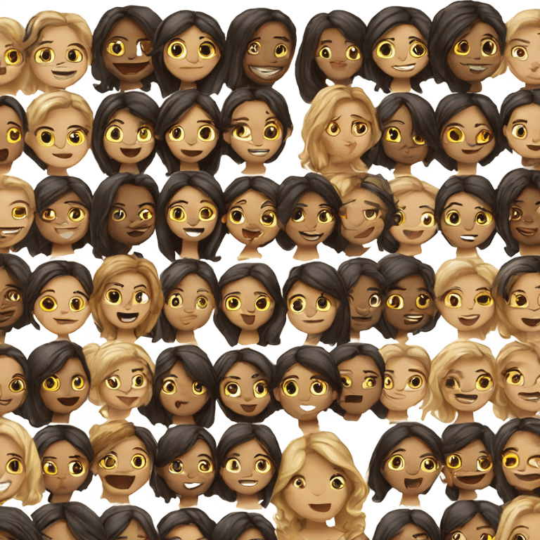 A lot of girlis emojies emoji