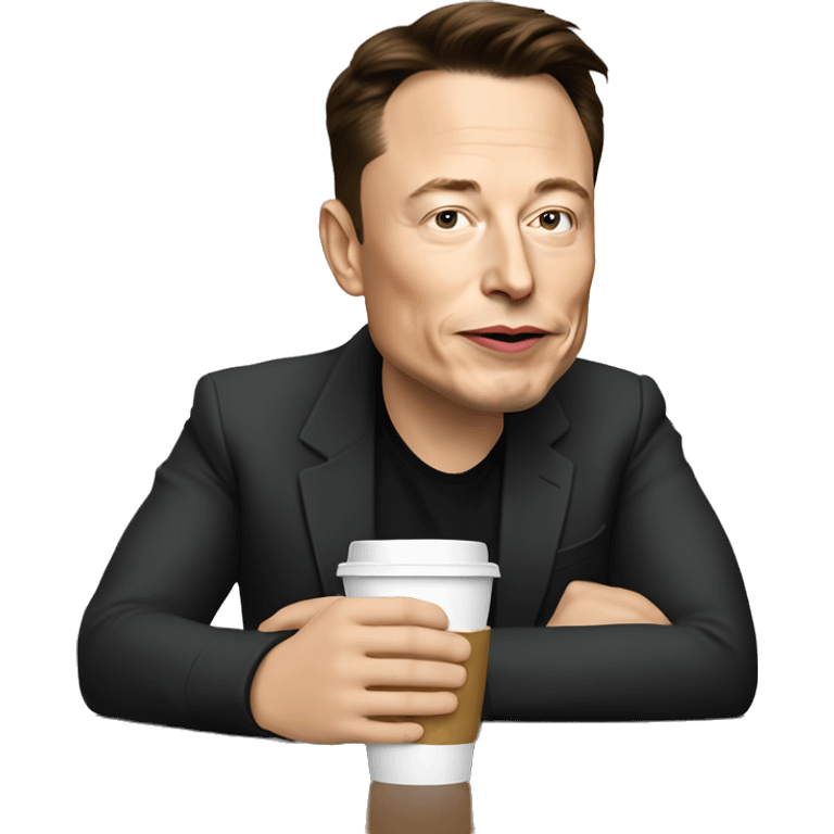 elon musk drinking a coffee emoji