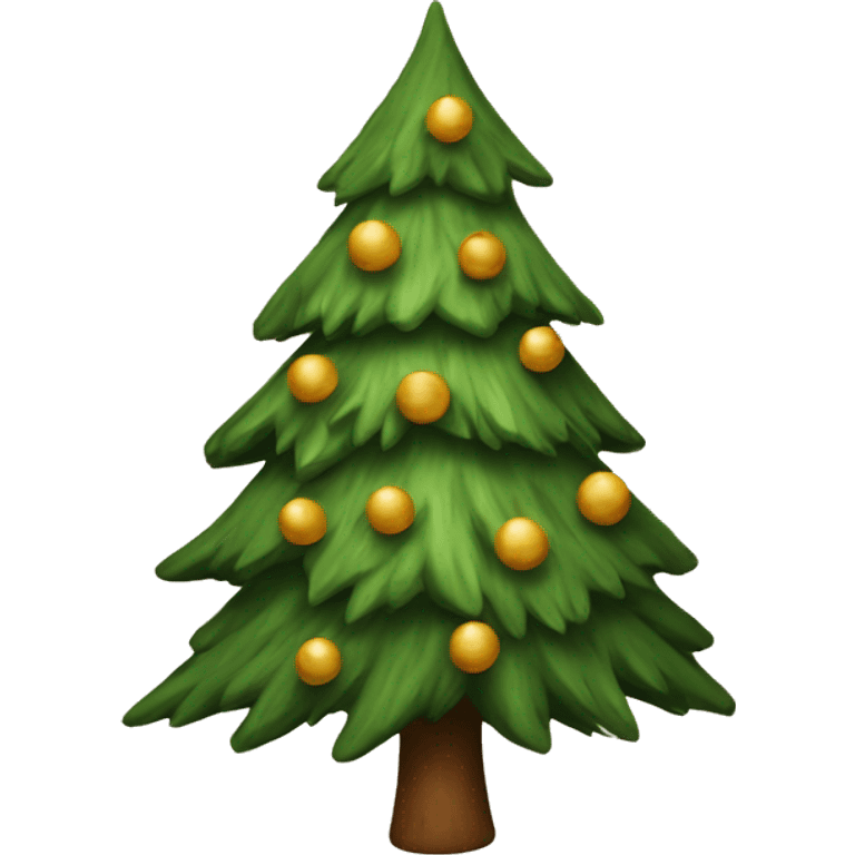 Rustic Christmas tree emoji