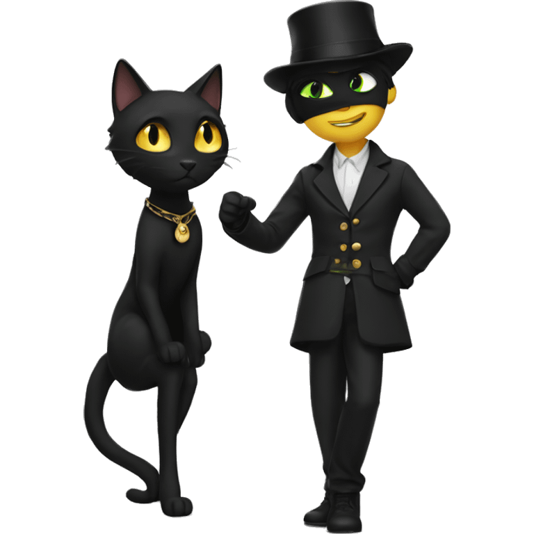 chat noir et blan emoji