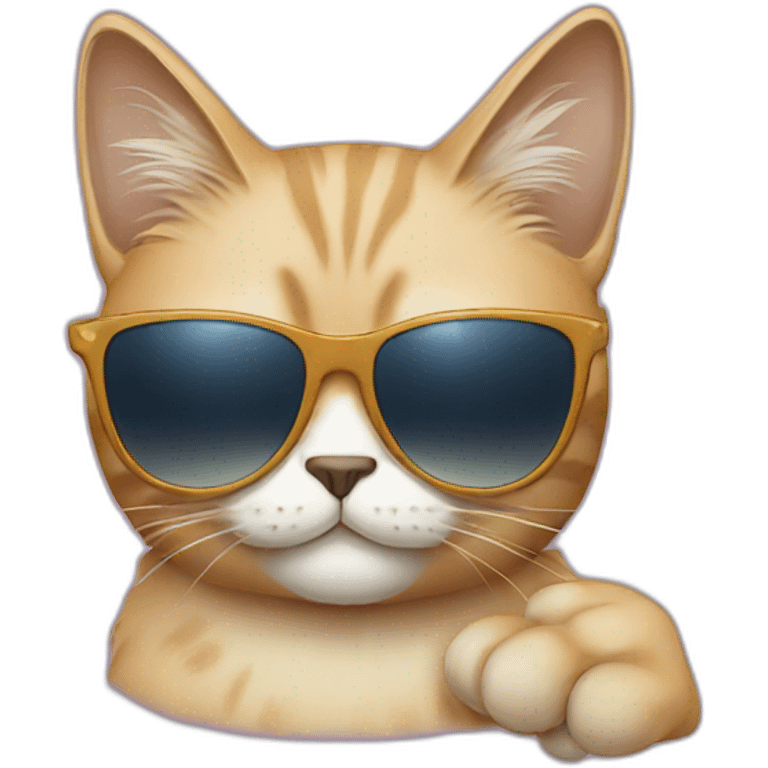 Cat with sunglasses emoji