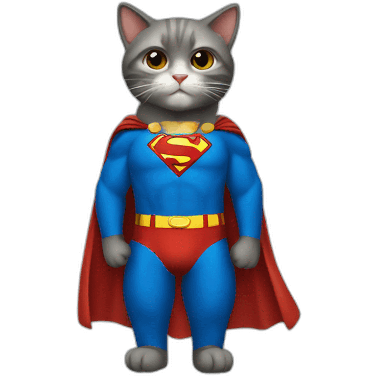 cat in a superman costume emoji