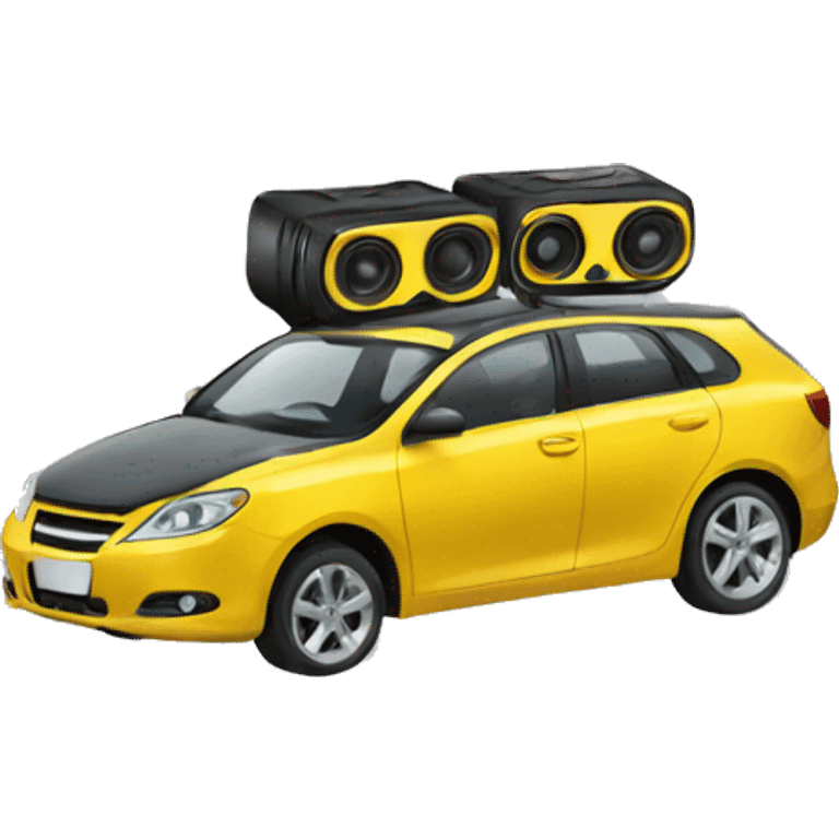 car with a lot of speakers emoji