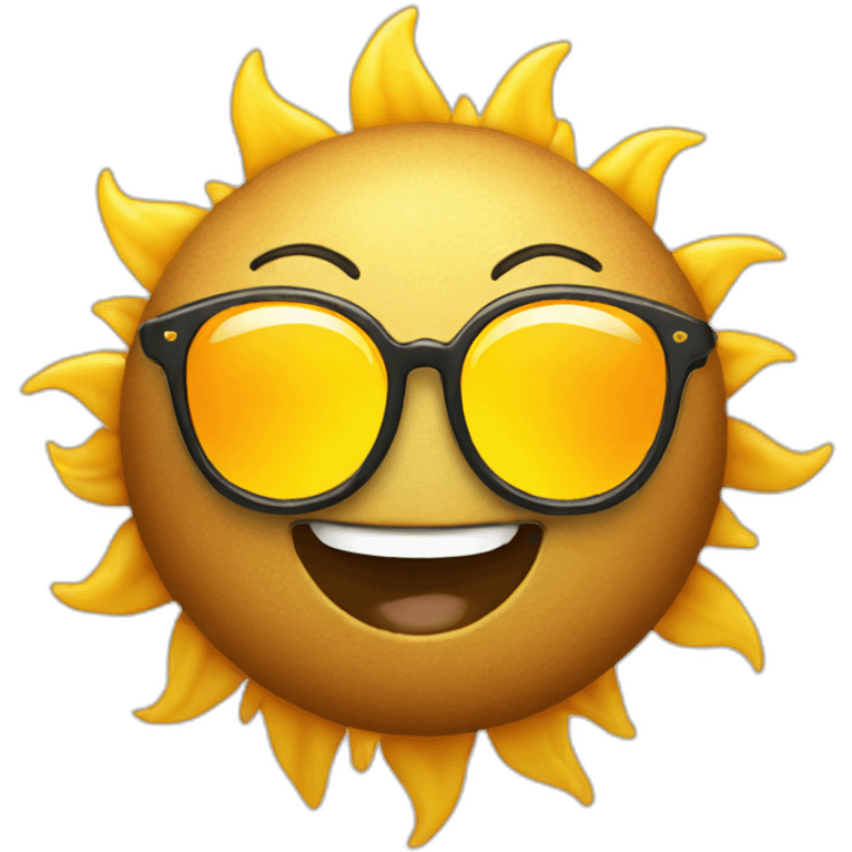 Sun with sunglasses emoji