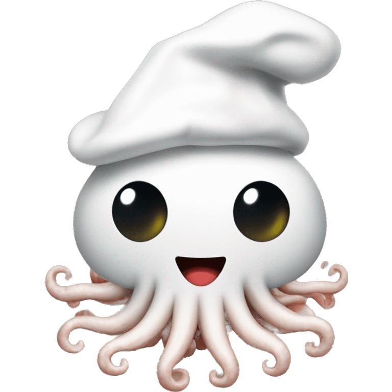 squid with chef's hat cooking emoji