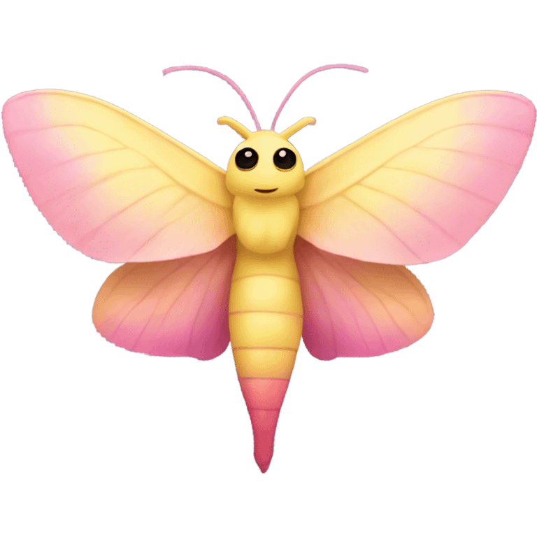 Cute Rosy maple moth emoji