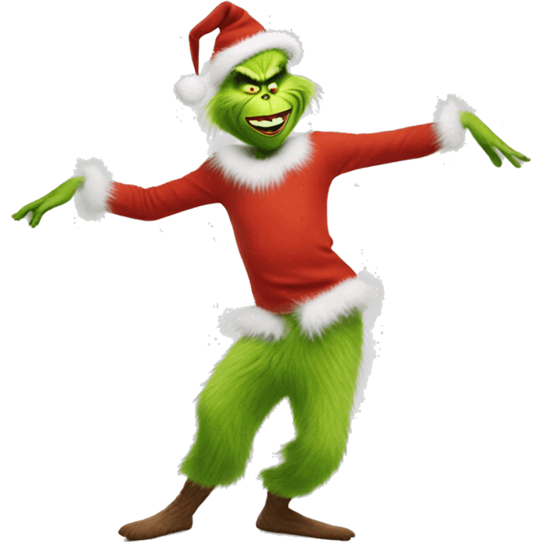 The grinch dancing emoji