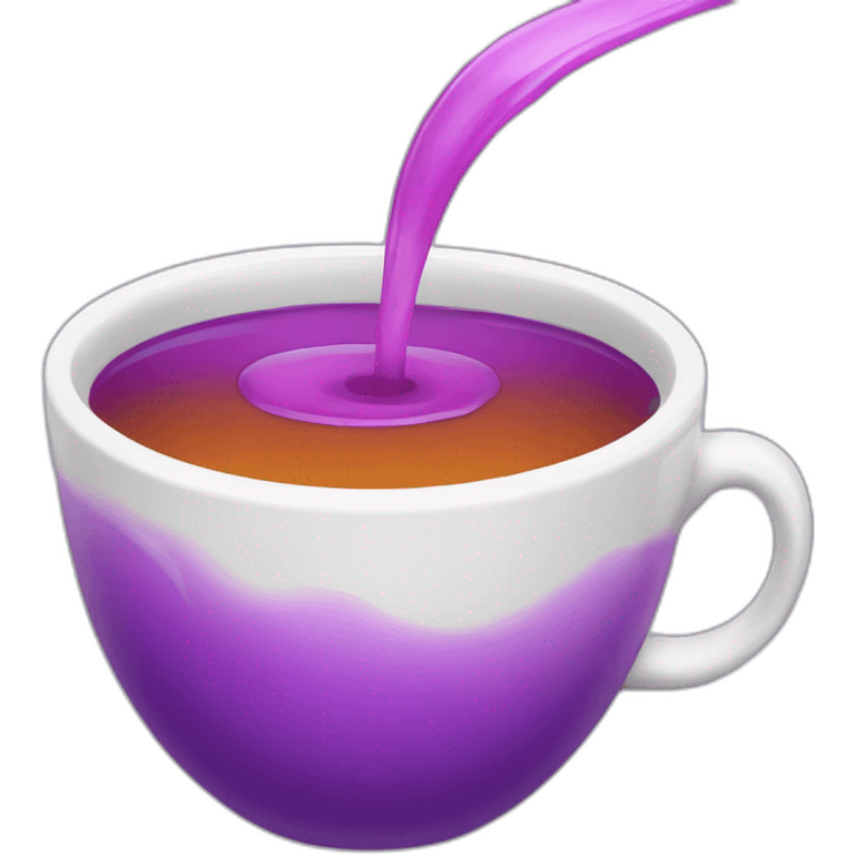 tea cup with purple liquid inside emoji