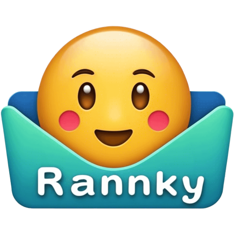 "Ranky" word in a app logo emoji