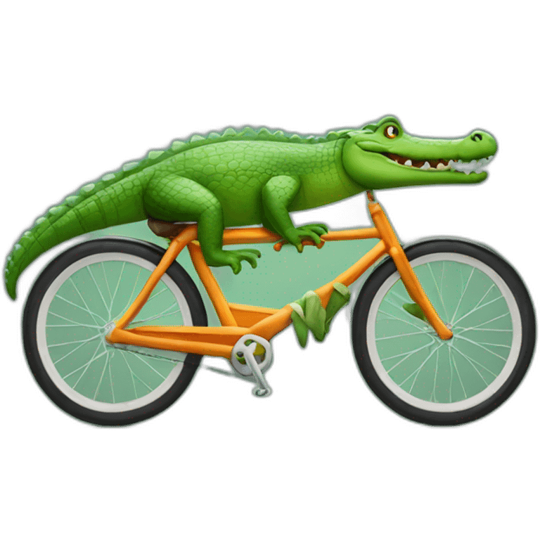 crocodile in bike emoji