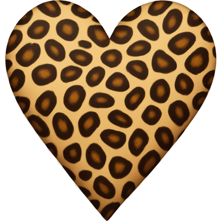 leopard print heart emoji