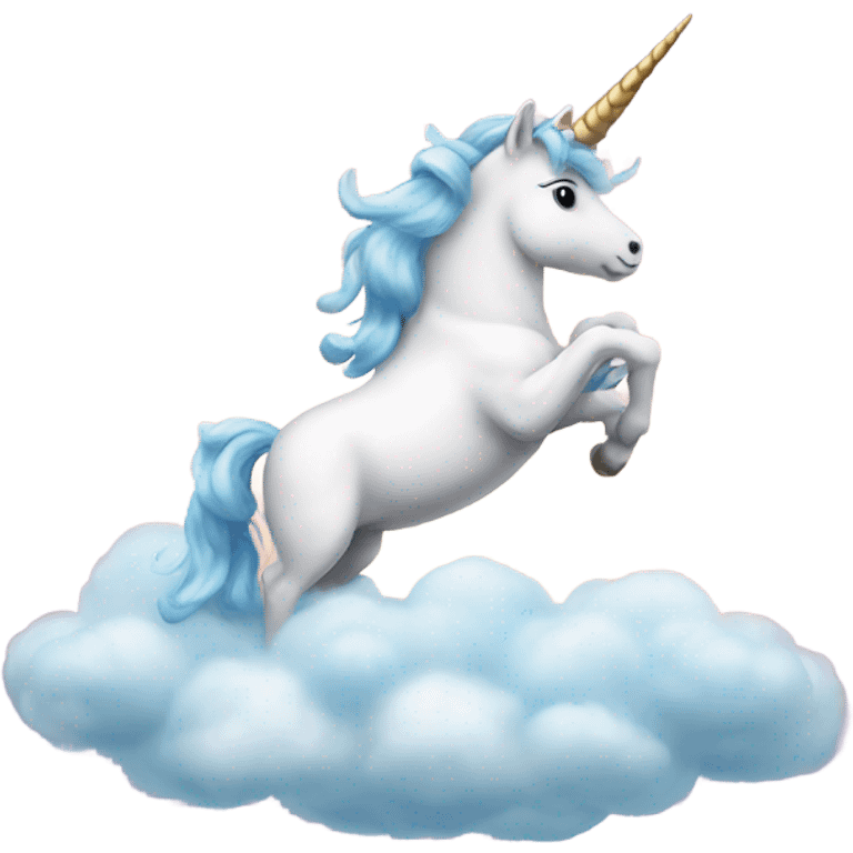 unicorn on cloud emoji