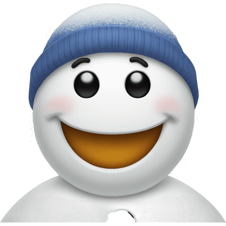 Snowman smiley emoji