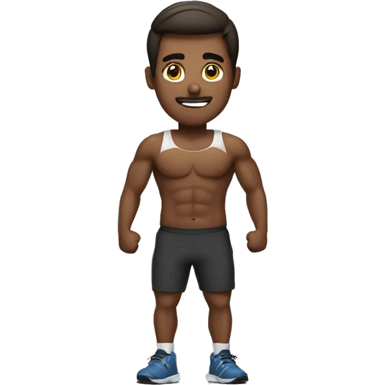 Man working out emoji