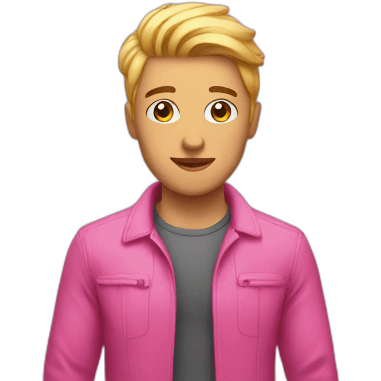 gay in pink emoji