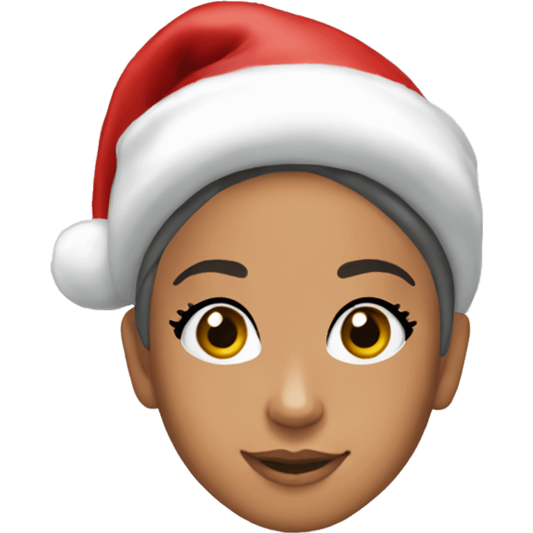 ariana grande with santa hat emoji