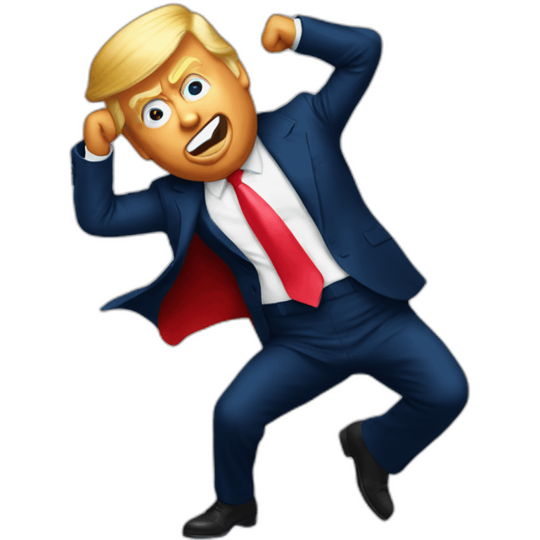 Donald Trump doing twerking emoji