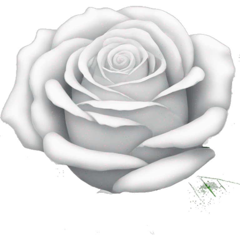 White glitter rose  emoji