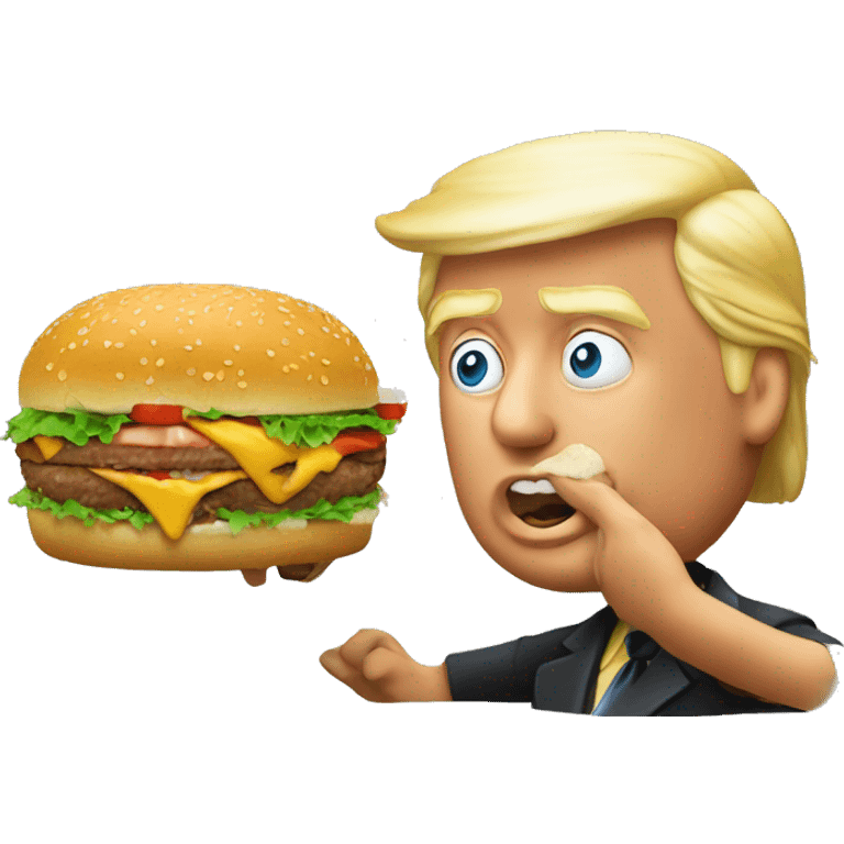 Trump qui mange un burger  emoji