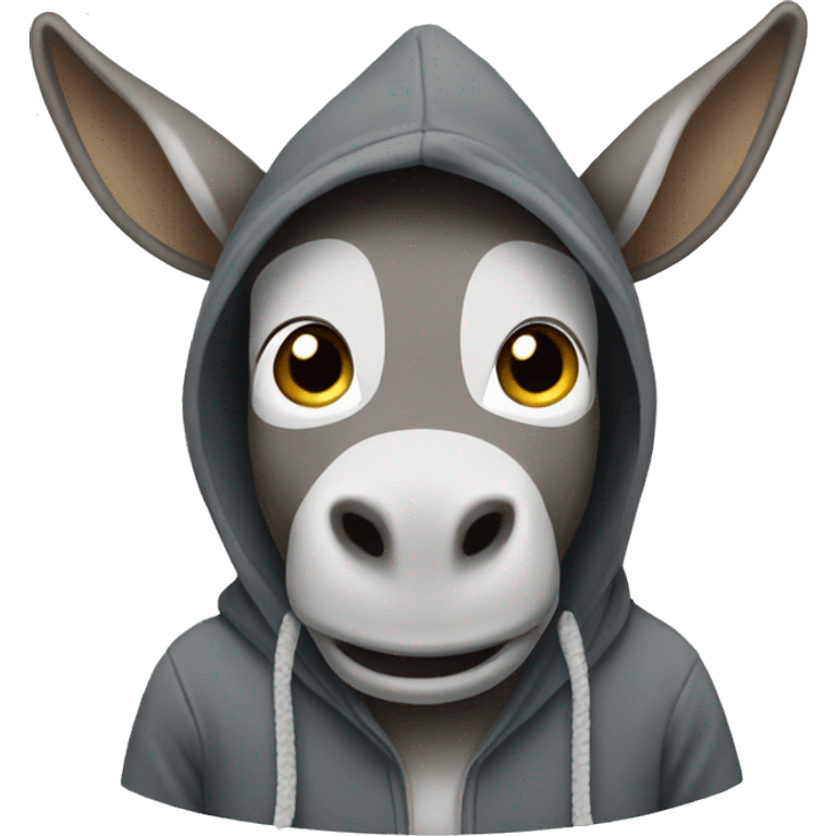 Donkey in a hoodie emoji