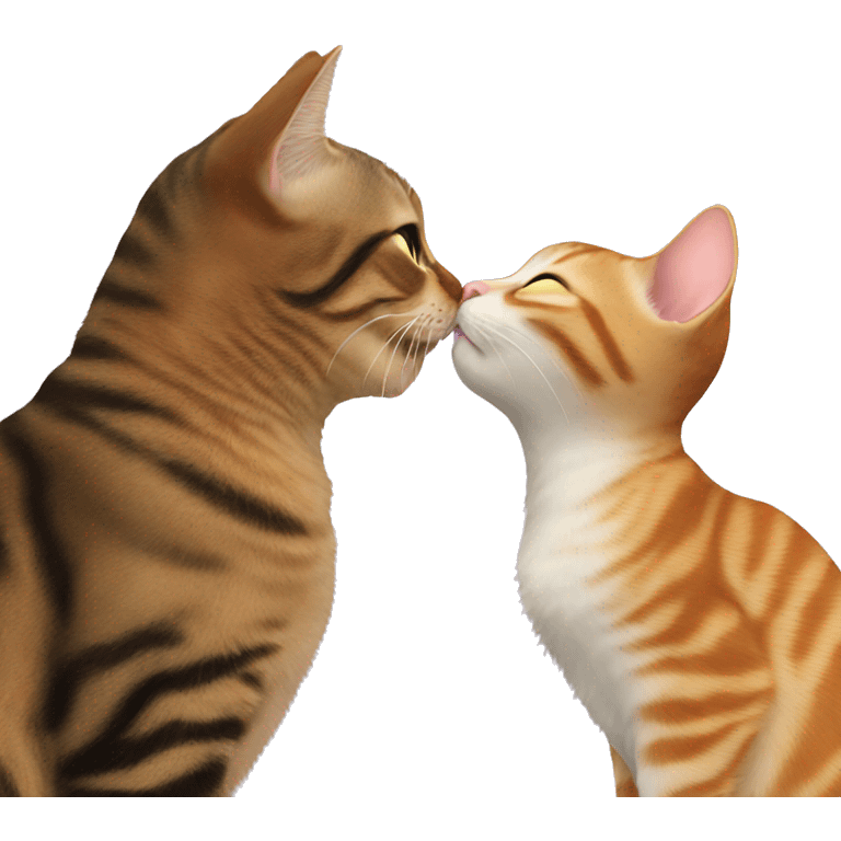 cat kisses cat emoji