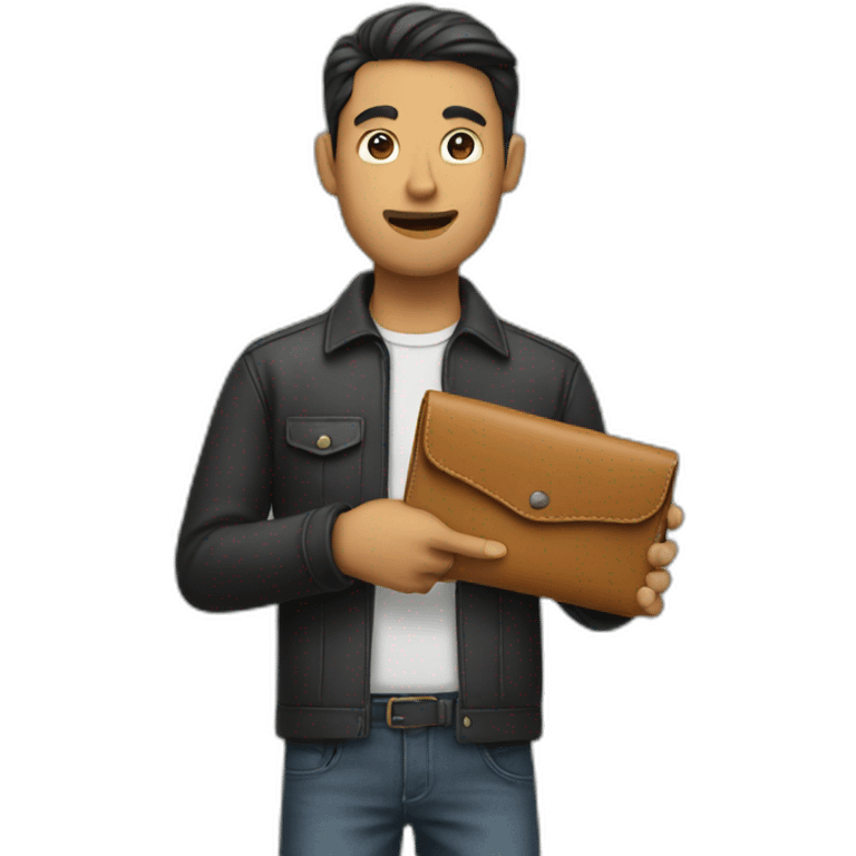 man holding an empty wallet emoji