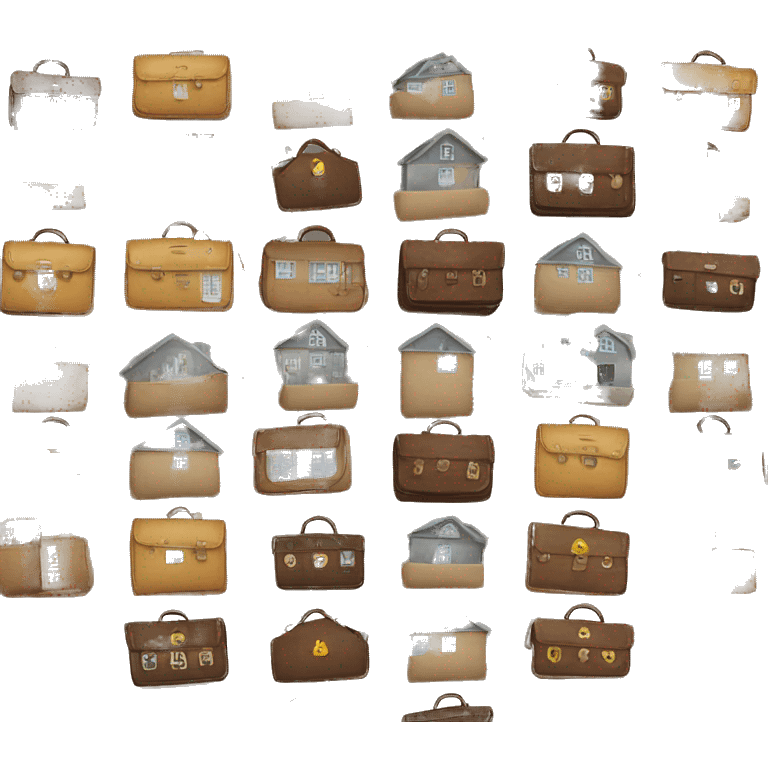 briefcases with houses inside emoji