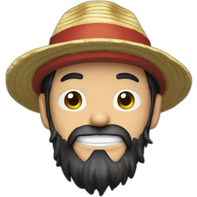 Luffy with beard emoji