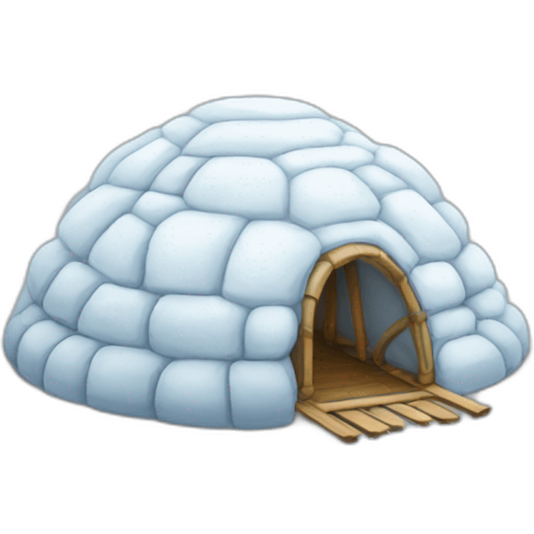 igloo walking with feet emoji